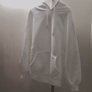 Plain white hoodie